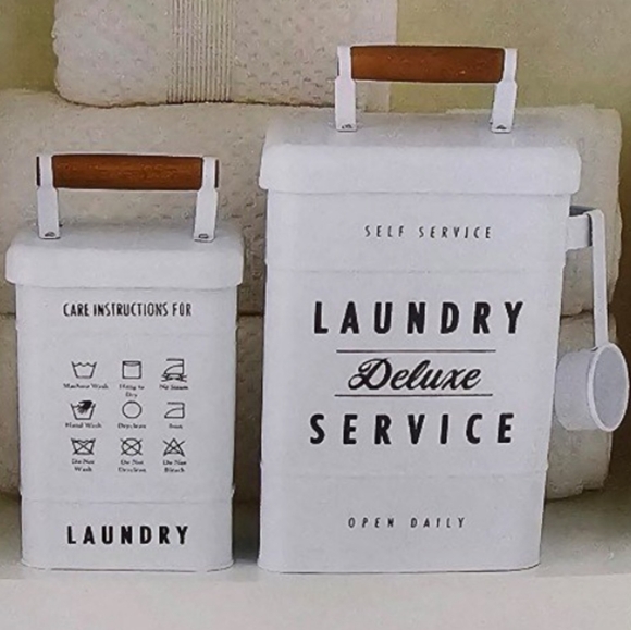 BETTER HOMES and GARDENS 2-Piece Metal Laundry Storage Set - Picture 1 of 4